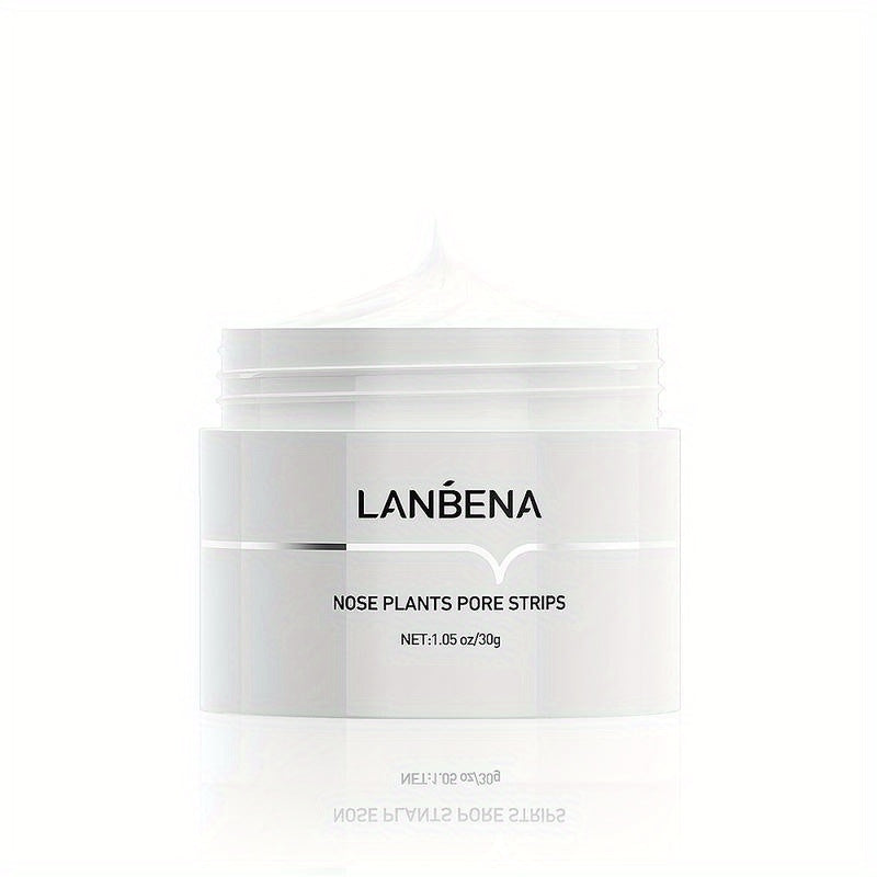 LANBENA Blackheads& Whiteheads Removal Kit for Clear, Radiant Light Beige: Facial Exfoliating Power, Deep Cleansing, 30g Clay Mask, and Nasal Strips for a Fresh-Faced Glow!