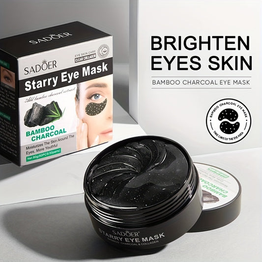 60pcs/box Starry Eye Mask, Beauty Under Eye Masks - Contains Bamboo Charcoal And Collagen, Firming And Rejuvenating Eye Skin